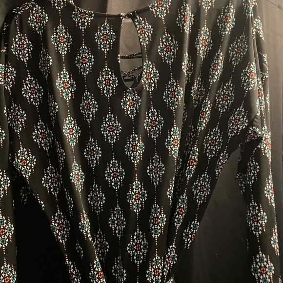 Market and Spruce Black and White Casual Jumpsuit V-Neck - Picture 2 of 3